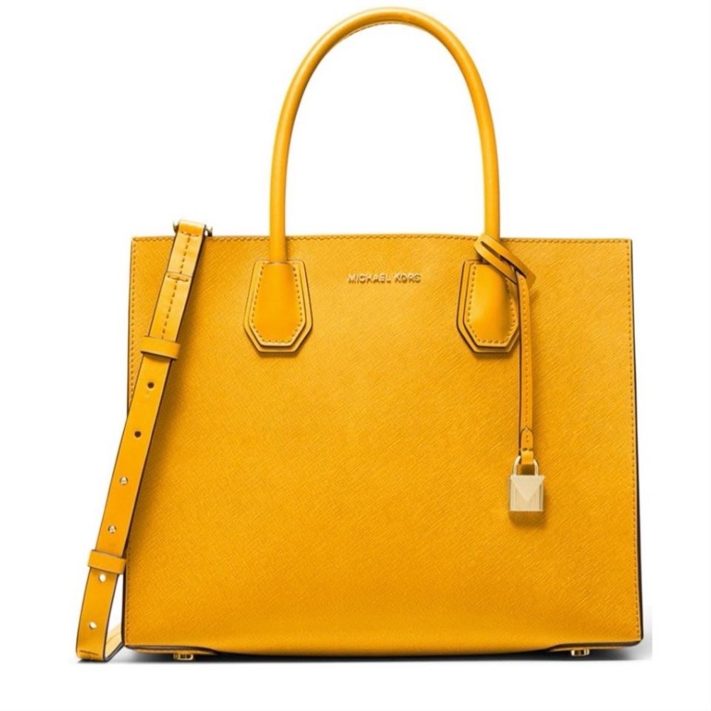 Mercer Large Convertible Sun/Yellow Leather Tote